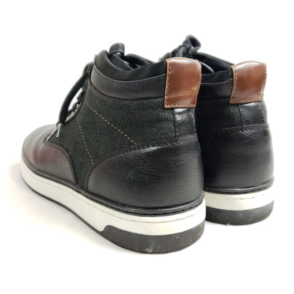 Sonoma Ankle Boots Men's Size 9.5 Black Canvas Vinyl - Picture 5 of 8